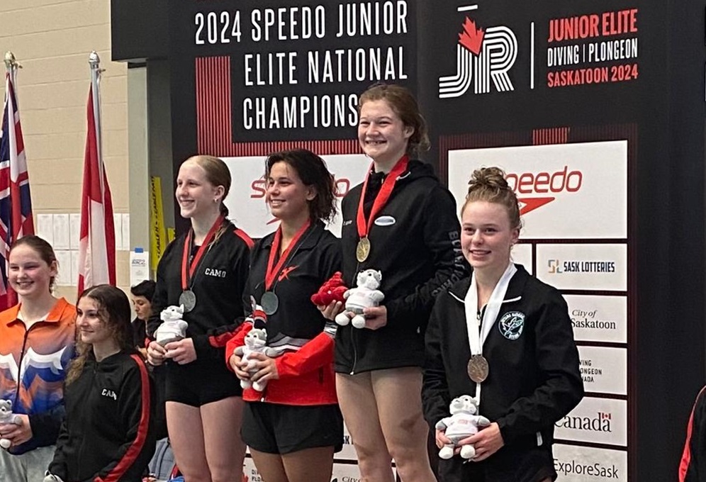 Luísa Fragoeiro Arco no pódio do Campeonato Juniores Canadá 2024